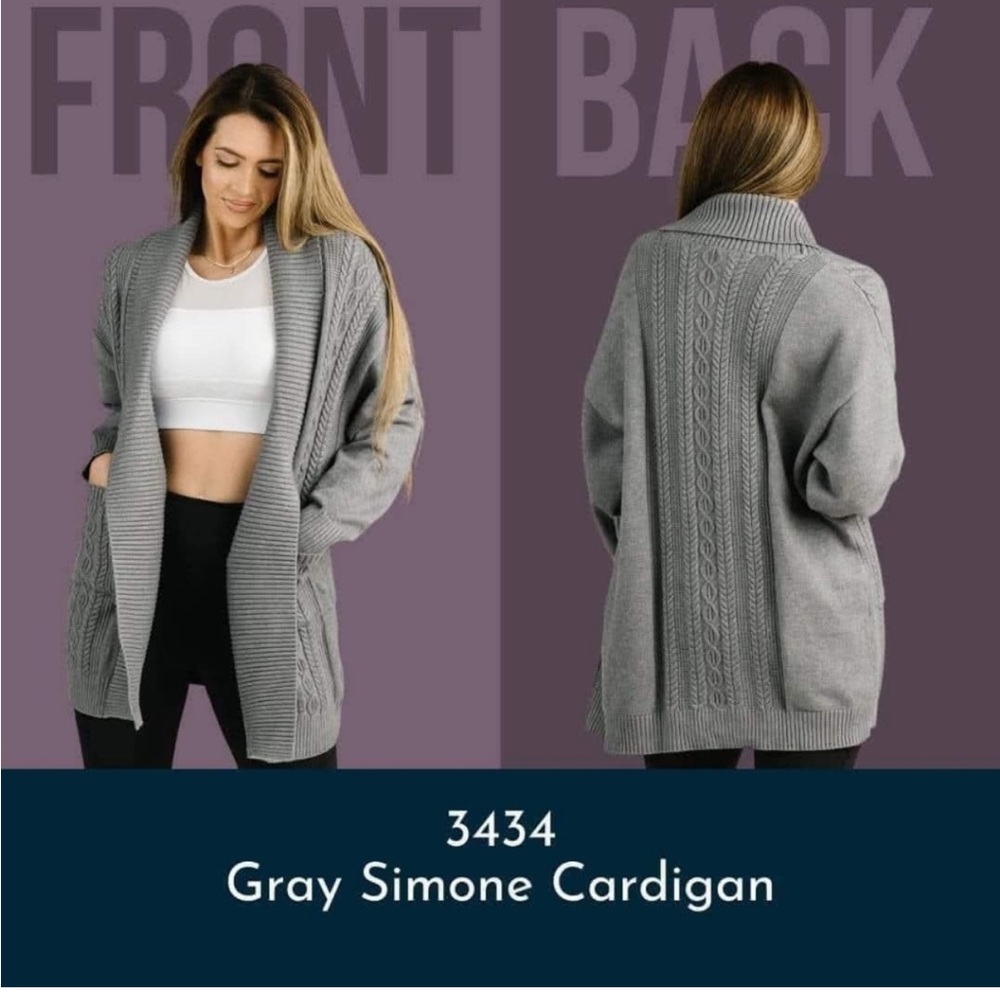 ZYIA Gray Simone Cardigan
